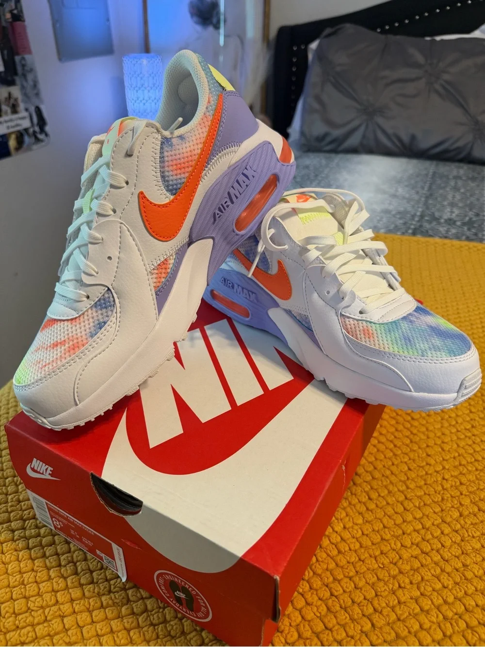 Nike Air Max Women's Sneakers - White, Orange & Lavender - Picture 2 of 2